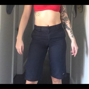 Dickies navy long boy shorts